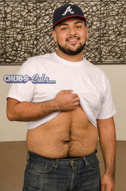 chubs-and-cubs:  Julio was so excited about being in front of the cameras that he was leaking precum as soon as he’d pealed off his jeans. He pulled back the foreskin to show his glistening head as proof.Check out his new video @ CHUBSandCubs.com -