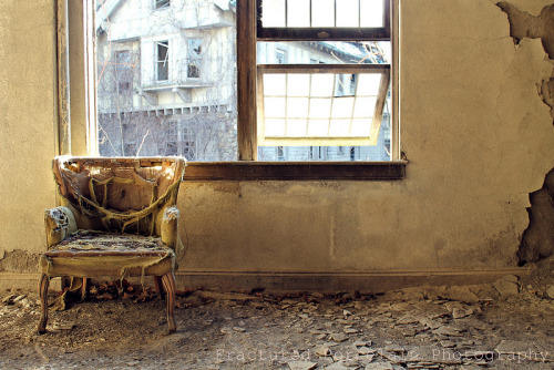 destroyed-and-abandoned:  Come and take a seat. Abandoned College for Girls, New York. Source: FracturedPorcelainPhotography (flickr) 