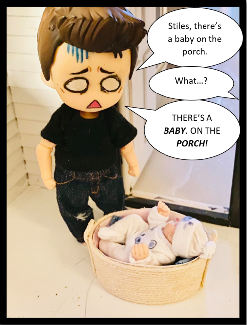 STEREK PROMPT: Accidental Baby Acquisition! Send in your prompts for scenes with the new baby!