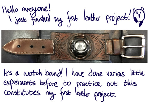 Woo I Finally Finished My First Official Leather Project!  I Apologize For The Hastily-thrown-together