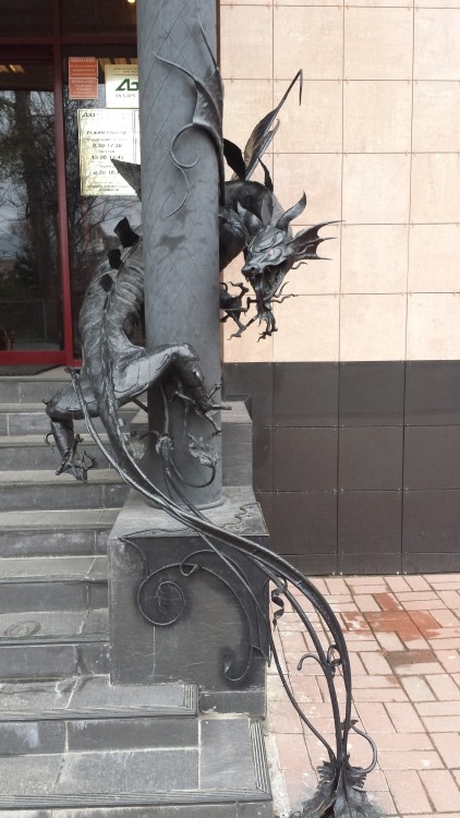 weirdrussians: Bank entrance decorations in Veliky Novgorod
