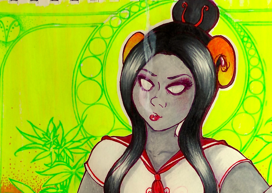 kierie:Damara いくつかのマリファナを楽しんで.  This took me a year