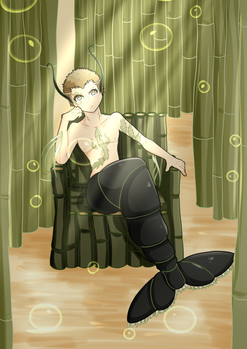 mizumi-kahago-art:Mermay - FuyuhikoThe fins I chose for Fuyuhiko are based of a Shrimp. I have him a