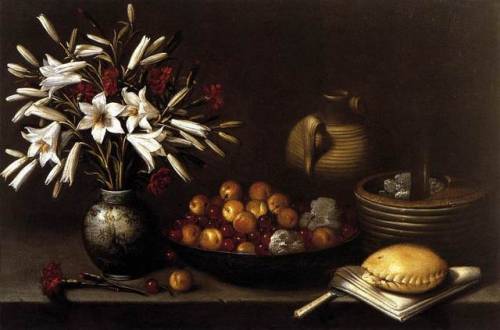 Still-Life with Flowers and Fruit, Francisco Barrera, 1643