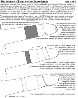 circumciseme:  Finally got this technique to work! Getting the inner bandage to invert on itself is the key part that is difficult. I’ll wear it like this for a couple of days and see how I like it. Already masturbating is a bit weird. Not used to not