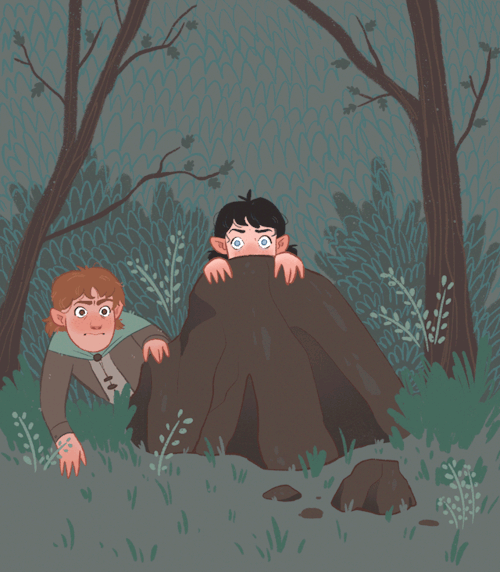 maddie-w-draws:don’t mind me, just been thinking about some low-key feral hobbits