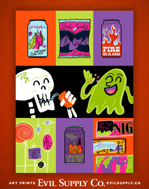 Soda Pop and Candy art print ($4.00)Soda pop potions are common in the Netherworld. Healing adventur