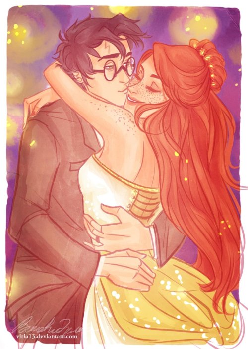 zohbugg: thewhisperinglady:  fanart-hq:  Harry Potter by viria13  Fred being slightly faded in the p