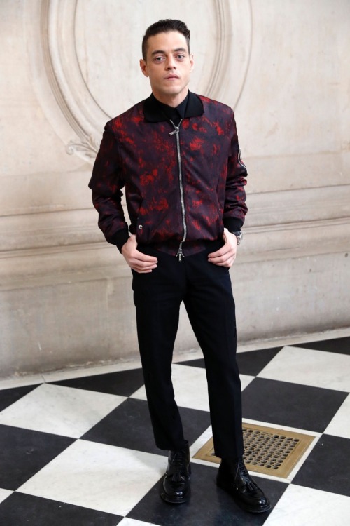 carriejanestyle:Rami Malek at Dior Couture