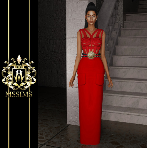 GIANNI VERSACE FALL 1992 DRESS FOR THE SIMS 4ACCESS TO EXCLUSIVE CC ON MSSIMS4 PATREONDOWNLOAD ON MS