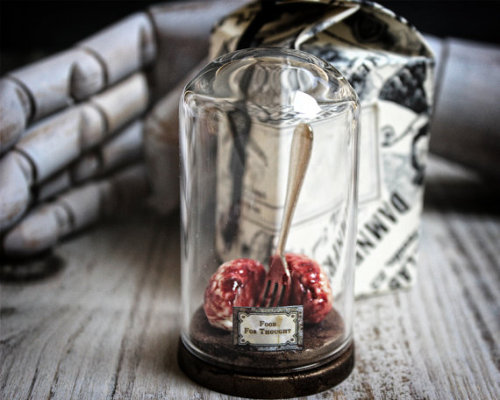 lesstalkmoreillustration: Handcrafted Sculptures in a Glass Bell Jars By Damnfrenchdesserts On Etsy   *More Things & Stuff    Want