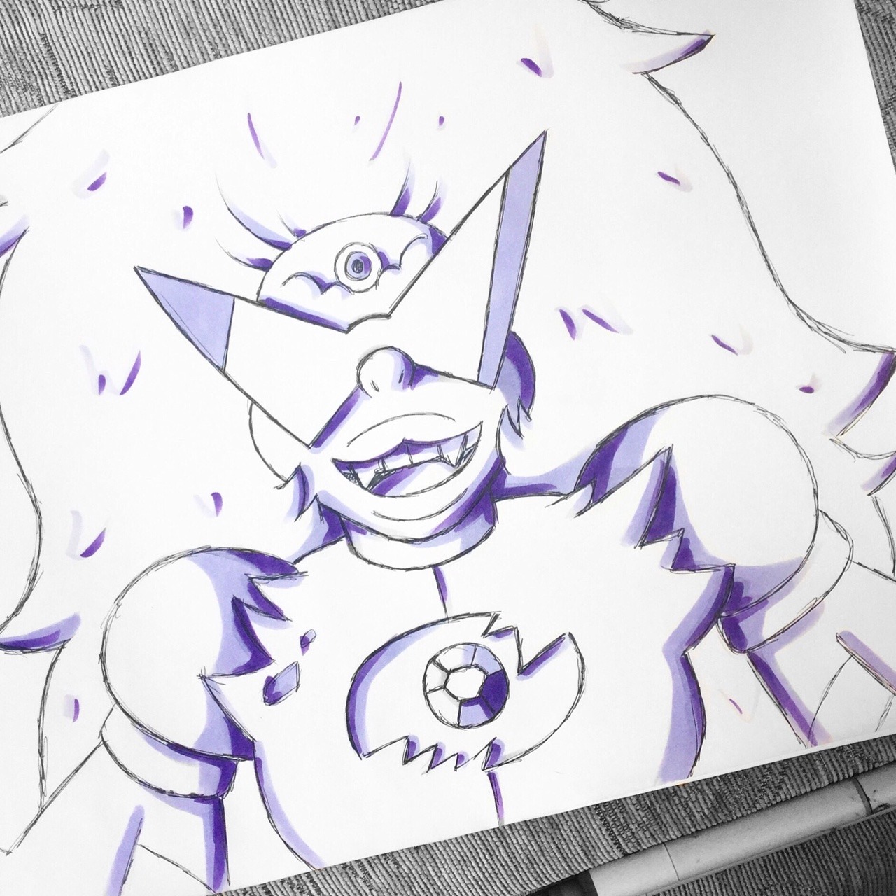 allofthedoodles:  I did this while I was waiting in the car 💜 It’s actually