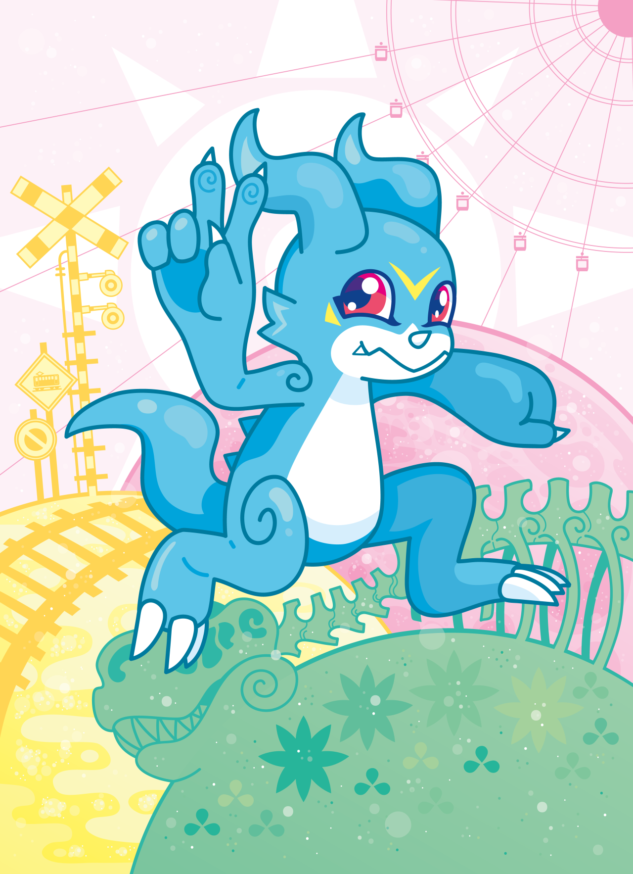 Veemon!
 Artwork I did for the Digimon Illustration Contest. My piece didn't make it in but I'm happy with my work still! I'