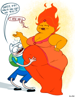 jullamox:  winwinstudios wanted AT chubs. bloopity313‘s been drawing a lot of cute FPs lately. I haven’t drawn FP yet on the chub train. I did the math. I dunno why Finn is Morty, though :B 