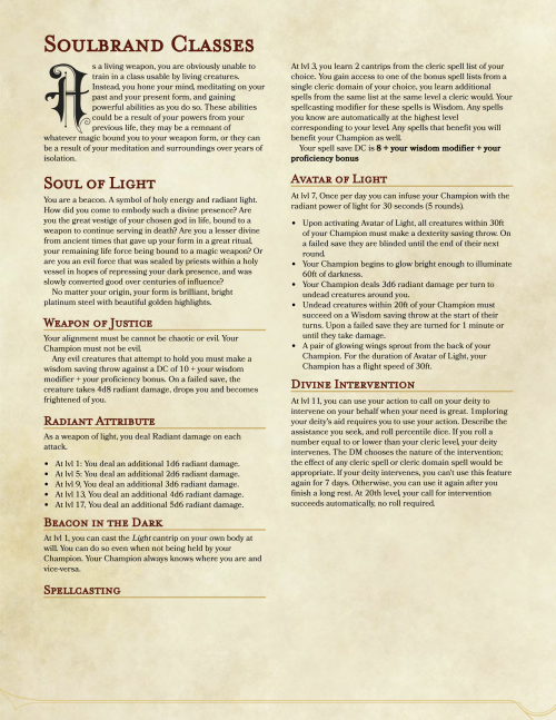 dnd-5e-homebrew: Soulbrand Race/Class by Ge4rShift