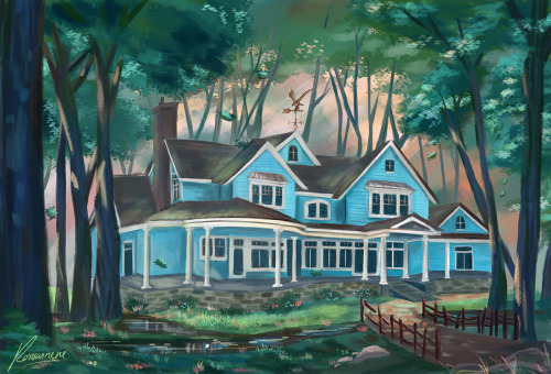 roxyhorrcr: Camp Half Blood Reimagined ⋈ The Big House  I was supposed to complete this paintin