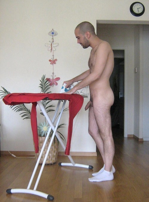 Wives doing housework nude