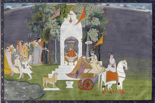 Krishna Abducting Rukmani from the Temple, 1800-20