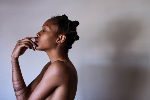 fuckyeavanity:raw melanin.subject: emani alyce.artist: austin j willis.