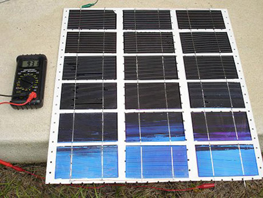 DIY solar panels with damaged solar cells     Here’s how an astronomer made his own solar panels on the cheap with damaged, inexpensive materials from eBay and lots of elbow grease.