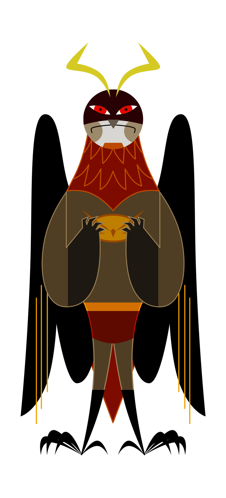 winslowdraws:owl defense modes: thin &amp; spooky and Dont Touch Me Im BIG