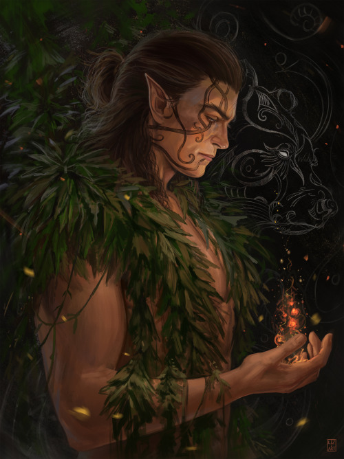 lizzart-zardonicz:lizzart-zardonicz:Neat, buff elf druid. Been playing Baldur’s Gate III during my a