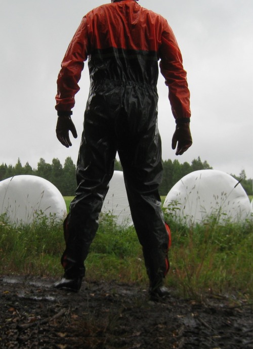 Finnish farmers can’t stop working just because it’s raining.