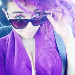 envyuscosplay:  Naive me before I clocked in to work today #holidayseason #envyus #purple #curvy #altmodel