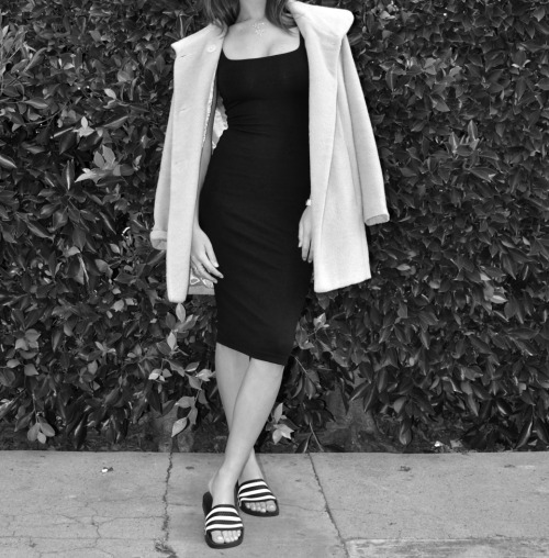 americanapparel:  Blogger Keller Rose wearing the Ponte Tank Dress by American Apparel!