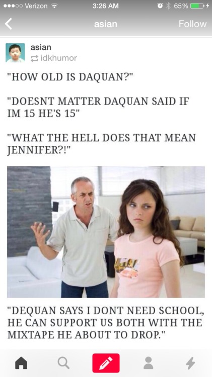 asian of course you reblogged this racist photoset supporting the “Daquan” caricature of black boyso