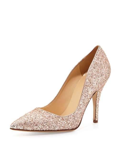 High Heels Blog licorice too glittered pointy pump via Tumblr