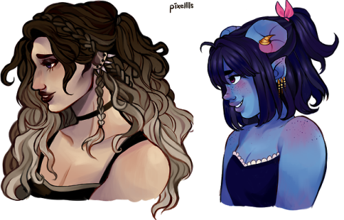 infernallegaycy: pixelllls: practiced some profile shots! the rest of the mighty nein still to come 