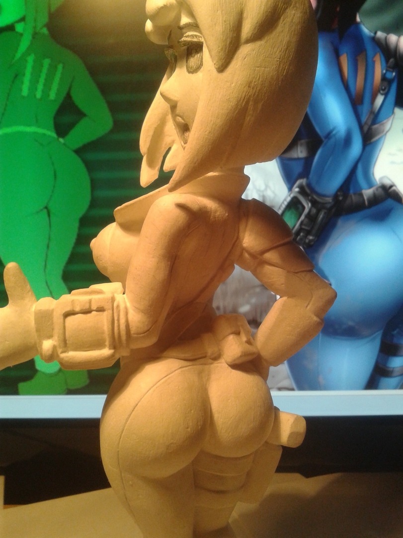 grimphantom2:  therealshadman:  THIS GUYmade a nice wood carving of my Vault Meat