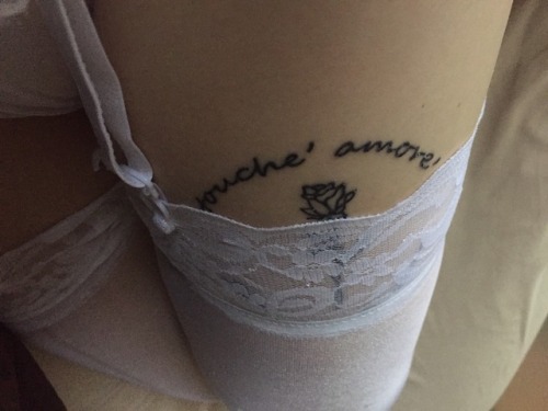 n-otw:  my newest addition peeping through lace 🌹