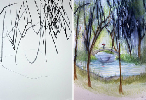 culturenlifestyle:  Unlikely Duo of Three Year Old Girl and Her Mother Create Mesmerizing ArtToronto-based, duo of three-year-old Eve and her mother, Ruth Oosterman, based Canadian artist, are creating mesmerizing art. Their creations had caused a stir