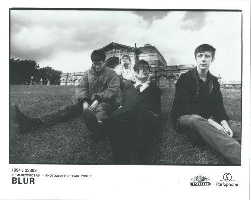 blurscans:Modern Life Is Rubbish press promo1994Photographer: Paul PostleNote: Paul Postle is one of