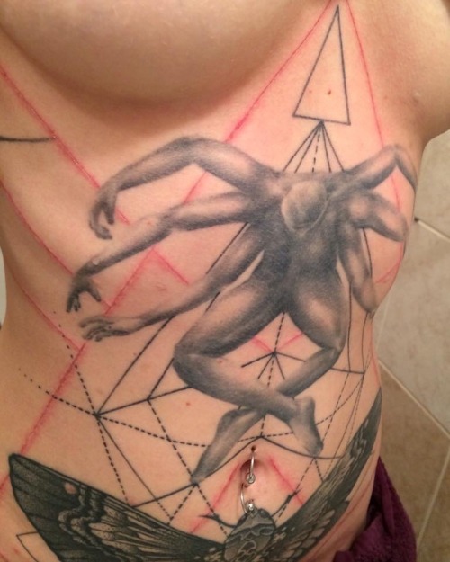 mirkaxmythra: New scarification.. One of the most painful experience on my body mod journey.. Thanks