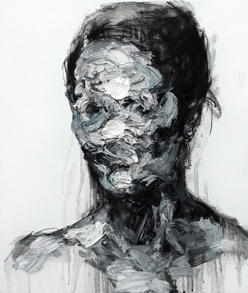 narabean:some of the beautiful oil paint & charcoal abstract portraits on Canvas by KwangHo Shin