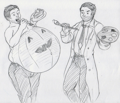 fattlestacks: Samyt888 Sketch October 2017This is a Patreon sketch for @samyt888 of Dean and Castiel