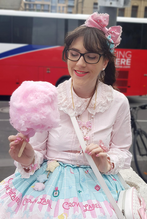 I attended the Melbourne Japanese Summer Festival yesterday, posing with the fairy floss because the