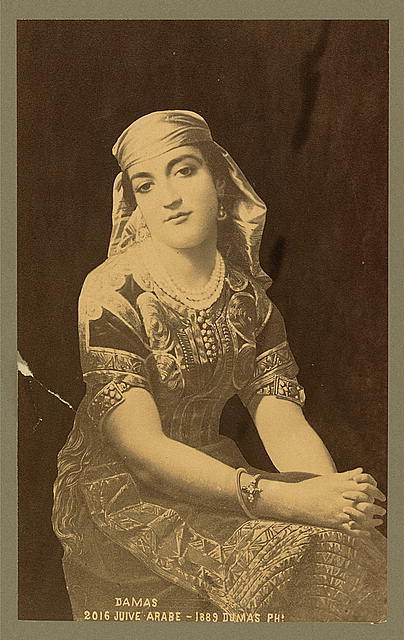 jewish-archives:A Syrian Jewish woman from Damascus, Syria. 1889.