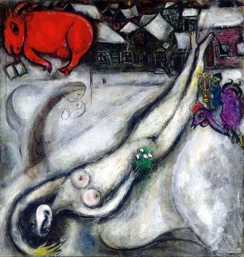 art-centric:  Chagall, Marc (1887-1985) - 1951-53 The Snow (Christie’s London, 2007)