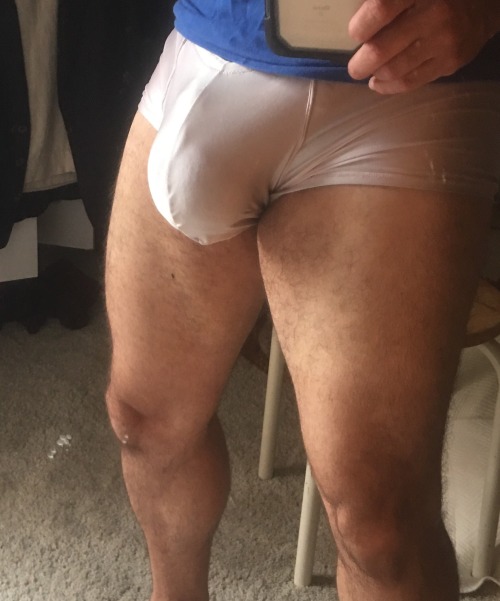 bulgebuddy1066:  Bulging in my trunks.