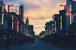 ohmyvancouver:  Sunset on Granville Street