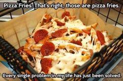 Pizza Fries. | via Facebook on We Heart It http://weheartit.com/entry/96764039/via/DominikaFilipi