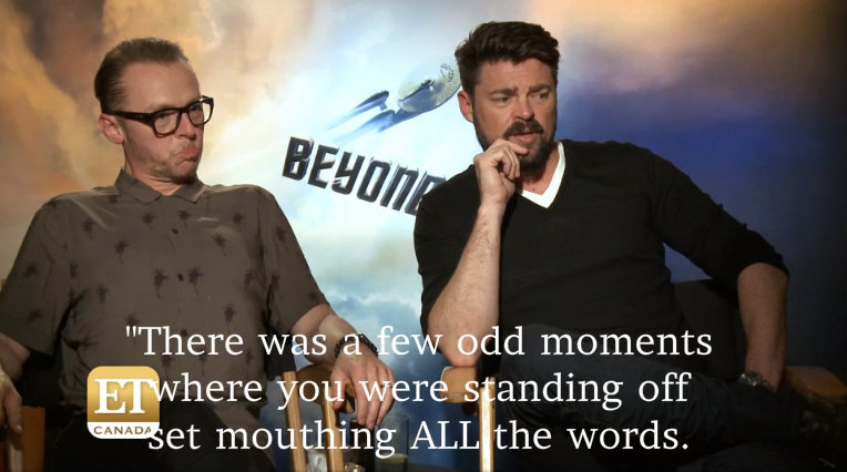 etcanada:  Karl Urban Talks Working With Simon Pegg 