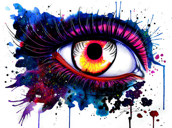 bestof-society6:    ART PRINTS BY PEEGEEARTS  “Rainbow Eye&quot; Open your