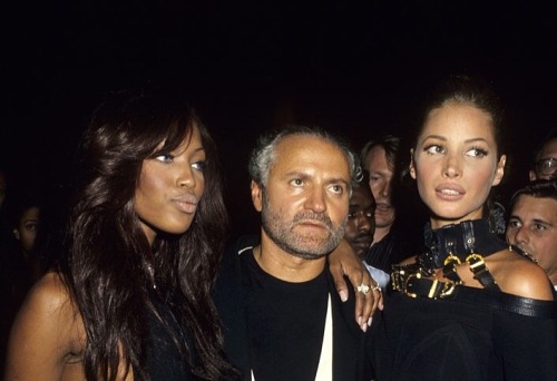 gabbigolightly: Naomi Campbell, Gianni Versace, and Christy Turlington photographed by Ron Galella