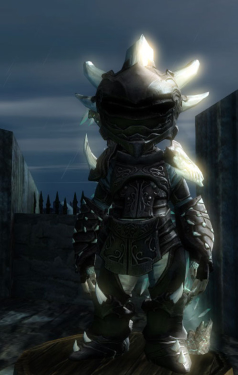 Hakk Crewless, my Asura Guardian. He’s a hard as a rock massive little guy. He only has one ar