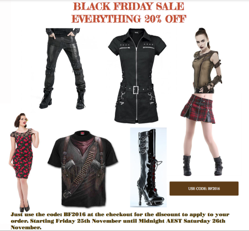 SALE SALE SALE!!! Black Friday Sale is starting tonight!!!www.otherworldfashion.com